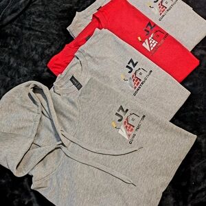 JZ Construction Logo Sweatshirt & Tees - Gray & Red